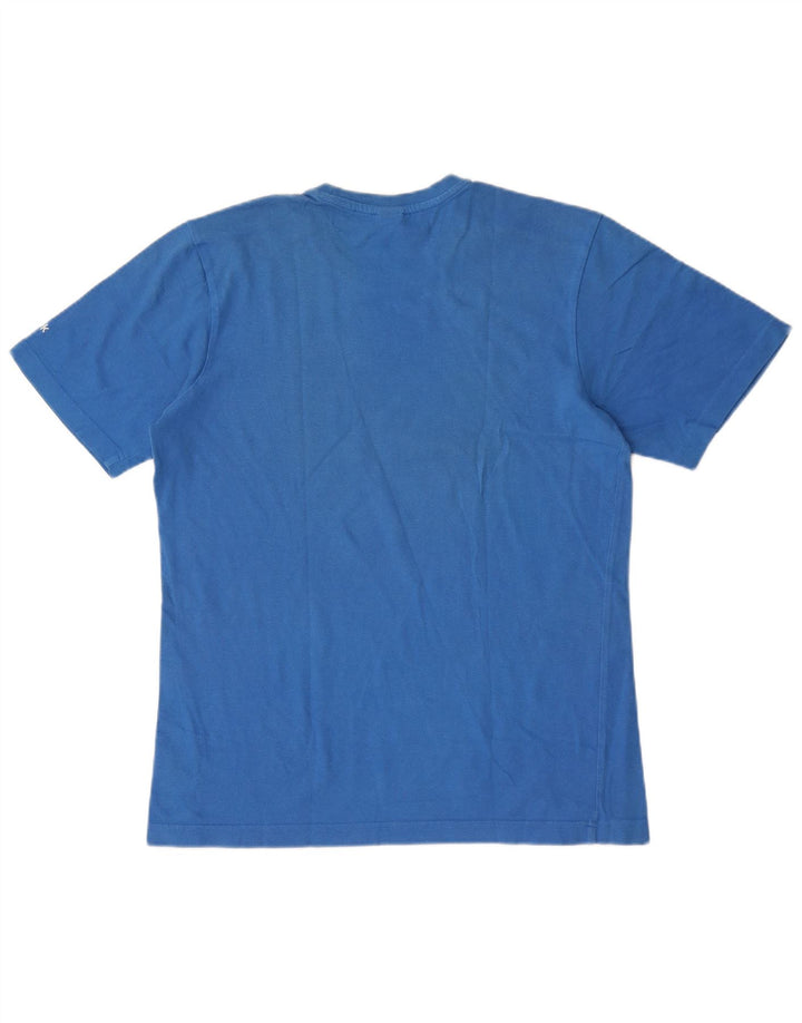 Ανδρικό γραφικό T-Shirt Reebok Top από μεσαίο μπλε βαμβακερό