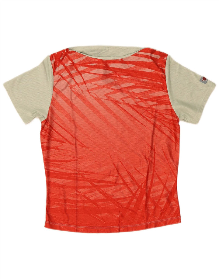 Γυναικείο γραφικό μπλουζάκι Nike Top UK 10/12 μεσαίο κόκκινο χρώμα πολυεστέρα