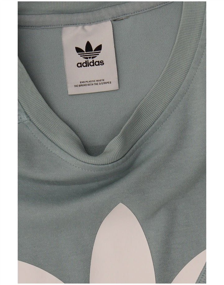 ADIDAS Mens Graphic T-Shirt Top Large Blue