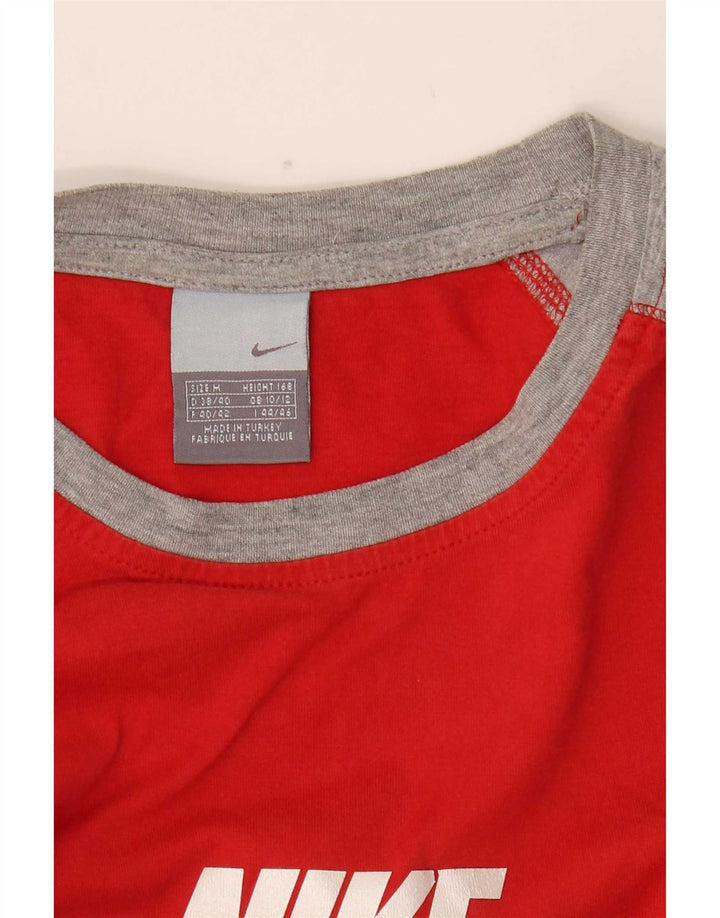 Γυναικείο τοπ Nike Crop μακρυμάνικο UK 10/12 Μεσαίο κόκκινο χρώμα