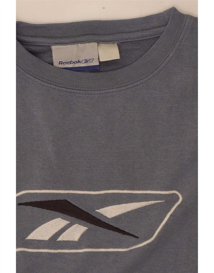 Ανδρικό γραφικό φούτερ Reebok Jumper Medium Blue Colourblock