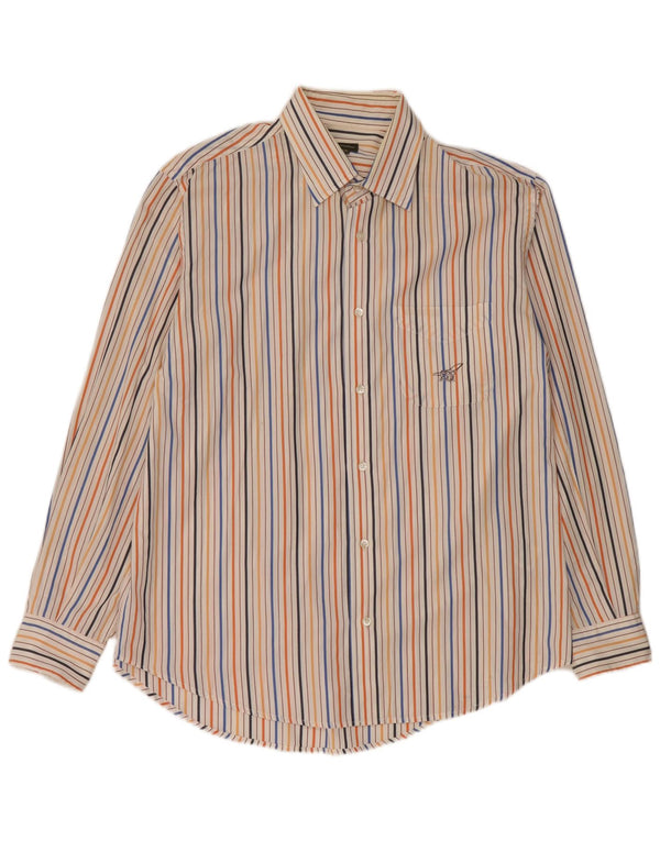 Ανδρικό πουκάμισο Henry Cottons Μέγεθος 43 Μεγάλο πολύχρωμο βαμβακερό ριγέ