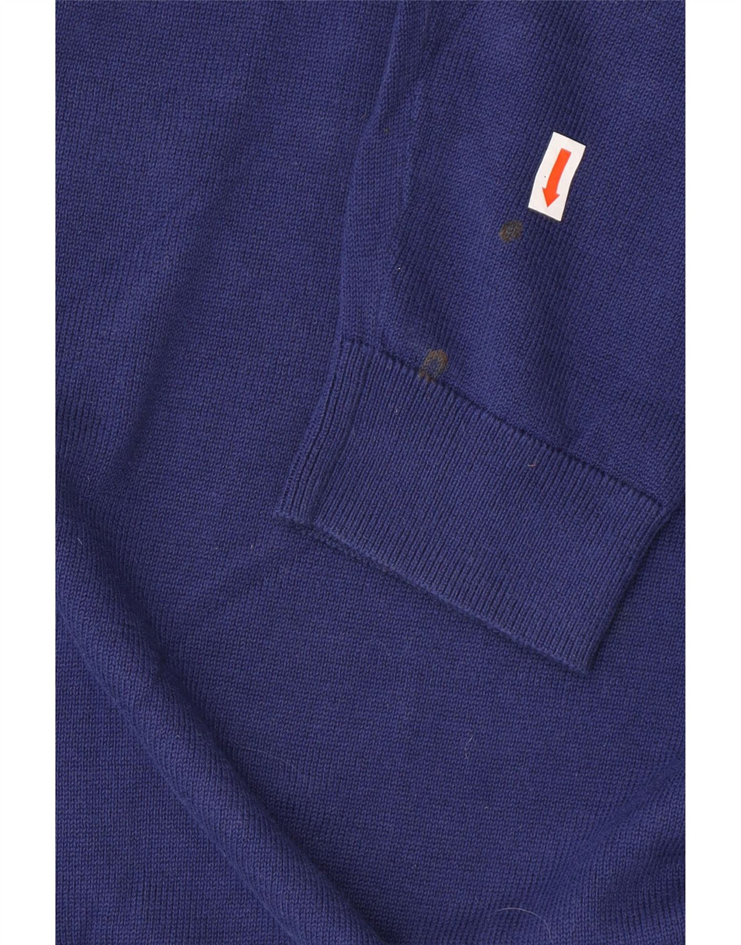 Ανδρικό πουλόβερ REISS με V λαιμόκοψη, μεγάλο μπλε βαμβακερό