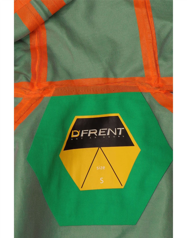 Γυναικείο μπουφάν βροχής με κουκούλα D'Frent 36 Small Green Colourblock