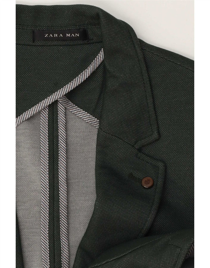 Zara Ανδρικό σακάκι σακάκι με 2 κουμπιά UK 38 Medium Green