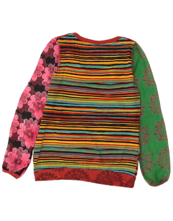 Desigual Γυναικείο Γραφικό Μακρυμάνικο UK 16 Μεγάλο Πολύχρωμο Φλοράλ