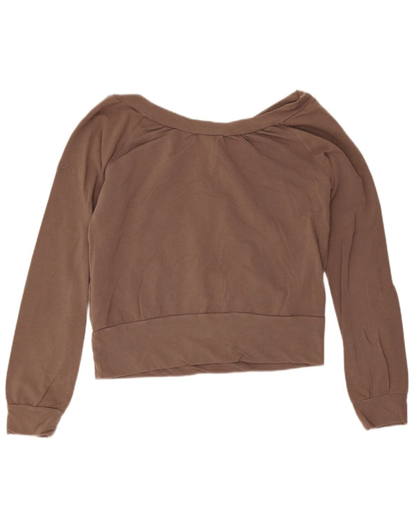 Liu Jo Γυναικείο Crop Top UK 18 XL καφέ ριγέ βαμβακερό