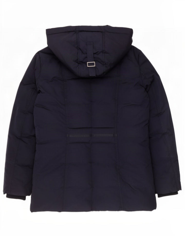 Monsoon Γυναικείο μπουφάν με κουκούλα UK 14 Medium Navy Blue Polyester