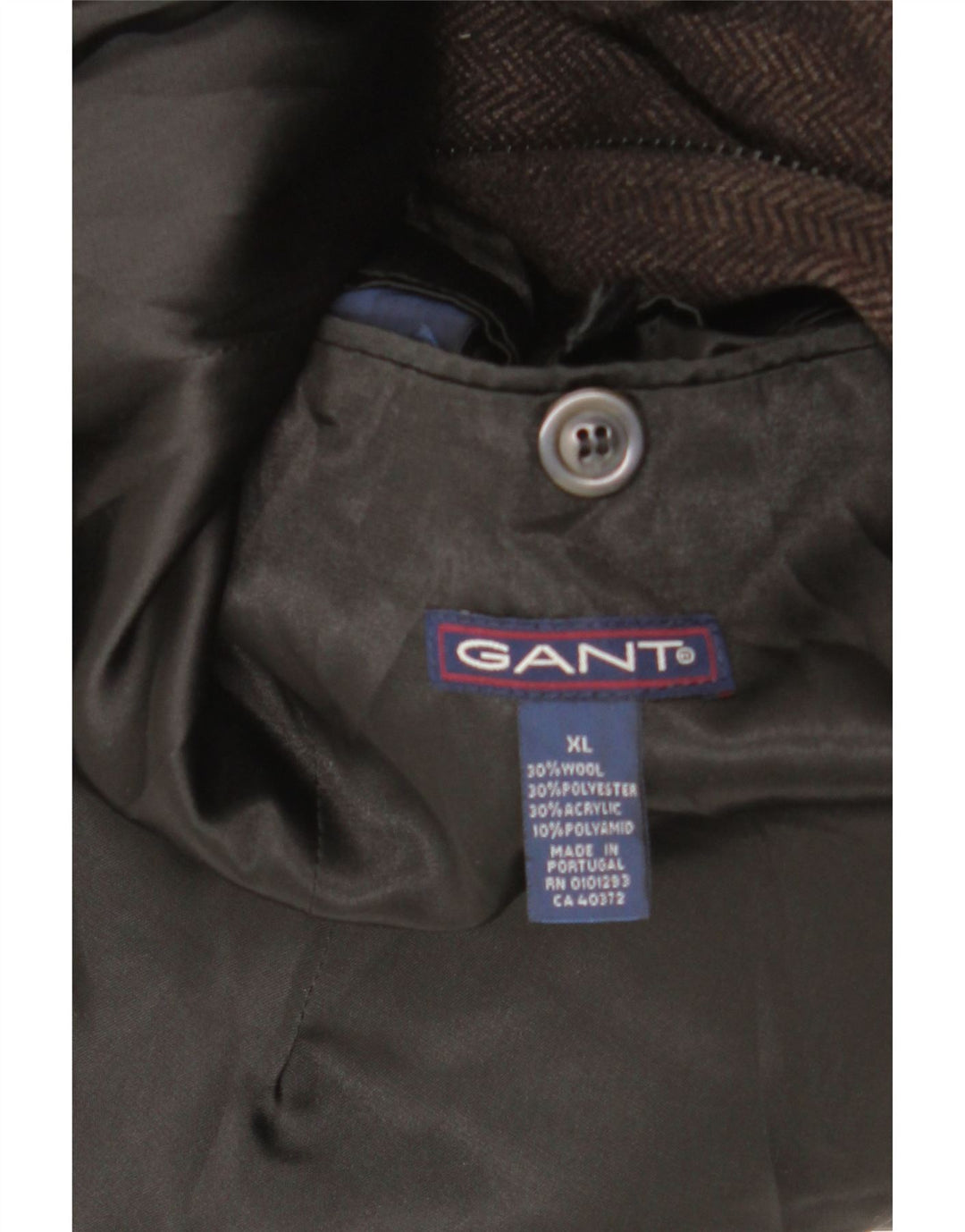 Ανδρικό παλτό GANT UK 42 XL Μαλλί ψαροκόκαλο καφέ