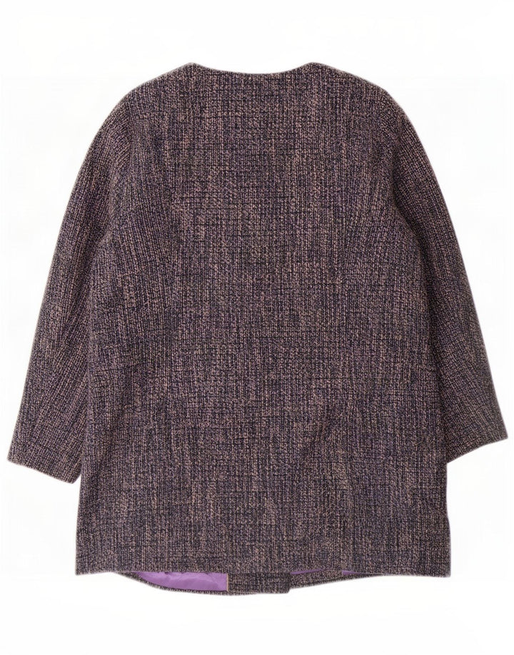 Marks & Spencer Γυναικείο Κλασικό Πανωφόρι UK 18 XL Blue Flecked Polyester