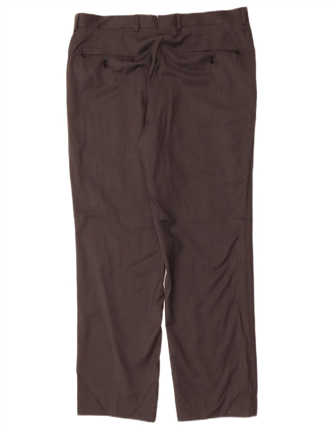 MASSIMO DUTTI Ανδρικό ίσιο παντελόνι EU 42 Large W32 L32 Μαύρο μάλλινο