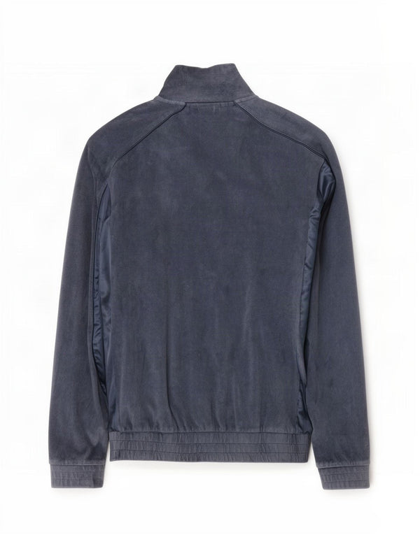 Γυναικεία βελούδινη αθλητική φόρμα Reebok Top Jacket UK 10 Small Grey Cotton