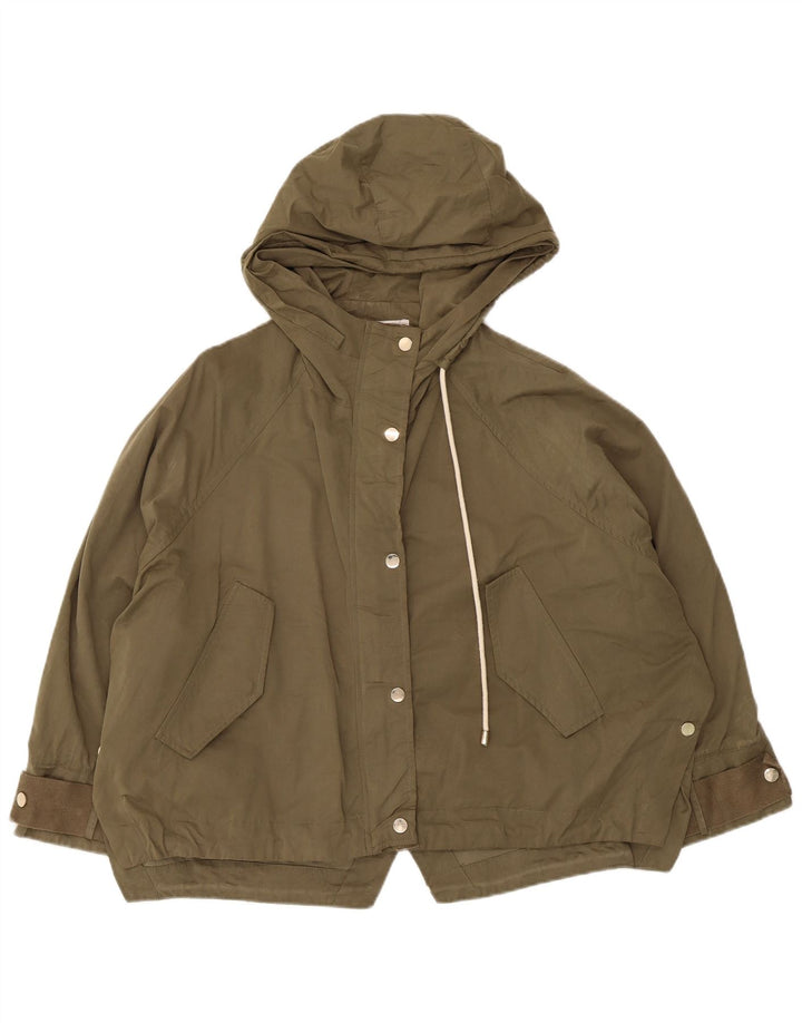 Zara Γυναικείο Μπουφάν Parka με κουκούλα Oversized UK 14 Medium Khaki