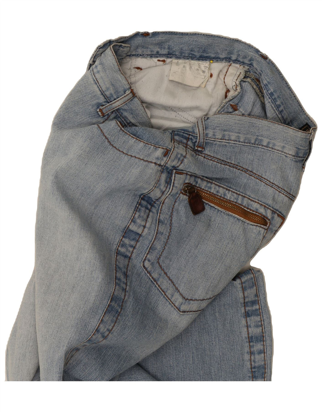 FENDI Womens Straight Jeans W26 L29 Blue Cotton Vintage Fendi and Second-Hand Fendi from Messina Hembry 