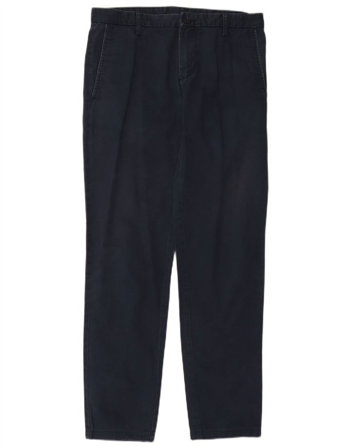 BENETTON Ανδρικό ίσιο παντελόνι Chino IT 46 Small W29 L30 Navy Blue Cotton