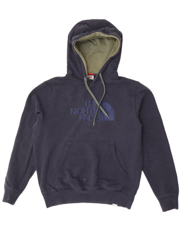 Το ανδρικό γραφικό φούτερ με κουκούλα North Face Small Navy Blue Cotton