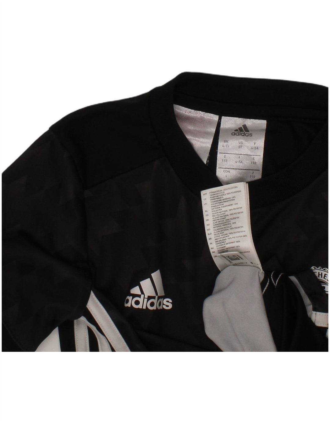 Γραφικό T-shirt ADIDAS Boys Manchester United Top 4-5 Years Black