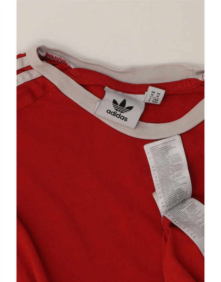 Ανδρικό T-Shirt Adidas Τοπ μεσαίο κόκκινο βαμβακερό
