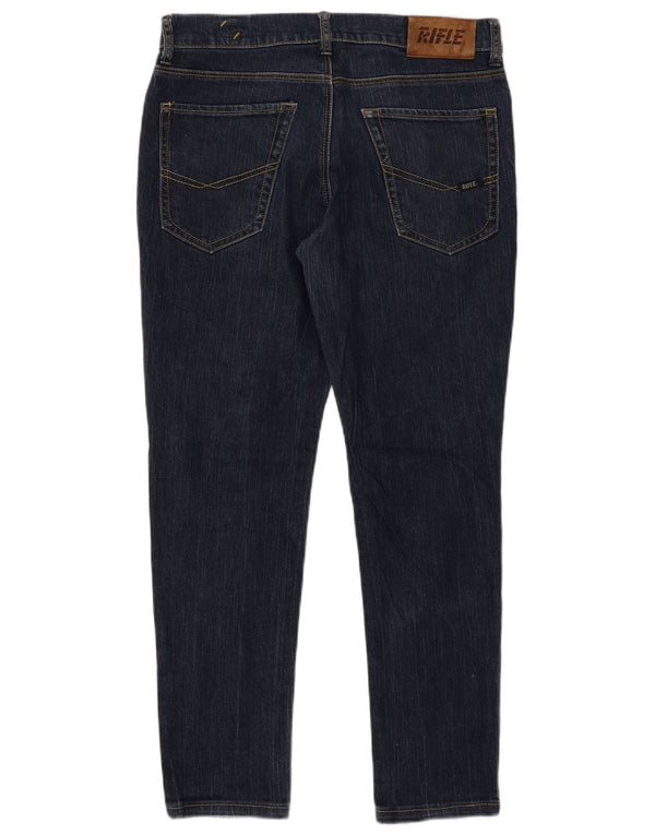 Rifle Ανδρικό Slim Jeans W33 L29 Navy Blue Cotton