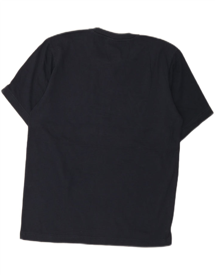 Champion Γυναικείο γραφικό T-Shirt Top UK 14 Medium Navy Blue