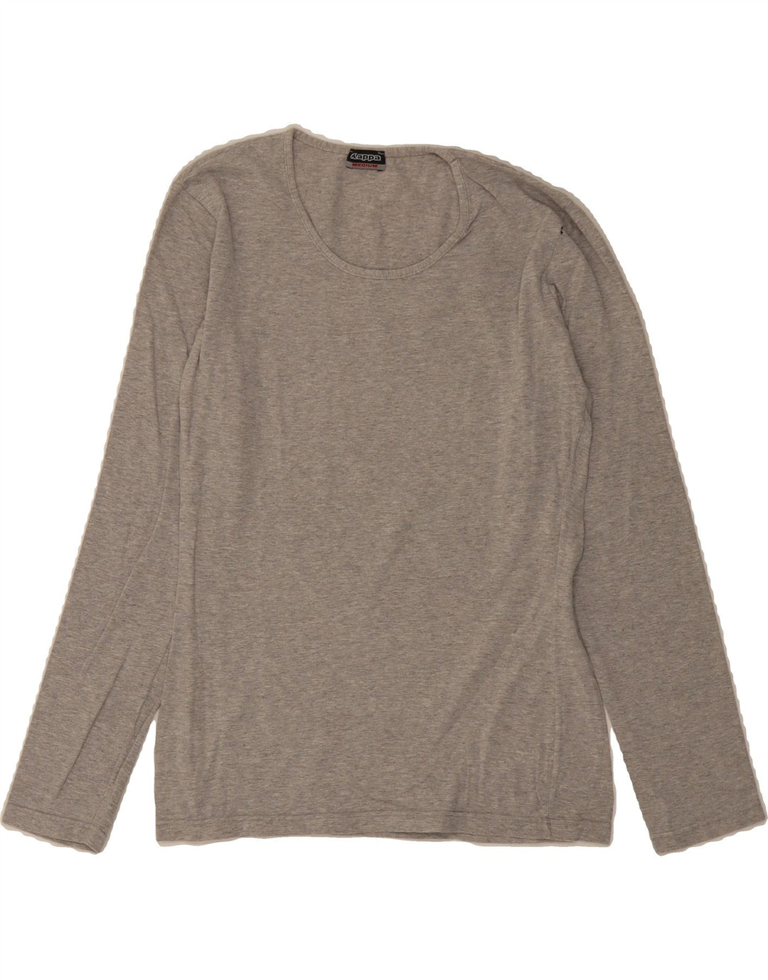 KAPPA Womens Top Long Sleeve UK 12 Medium Grey Cotton Vintage Kappa and Second-Hand Kappa from Messina Hembry 