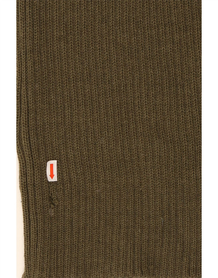 VINTAGE Womens Crew Neck Jumper Sweater UK 14 Medium Khaki Vintage Vintage and Second-Hand Vintage from Messina Hembry 