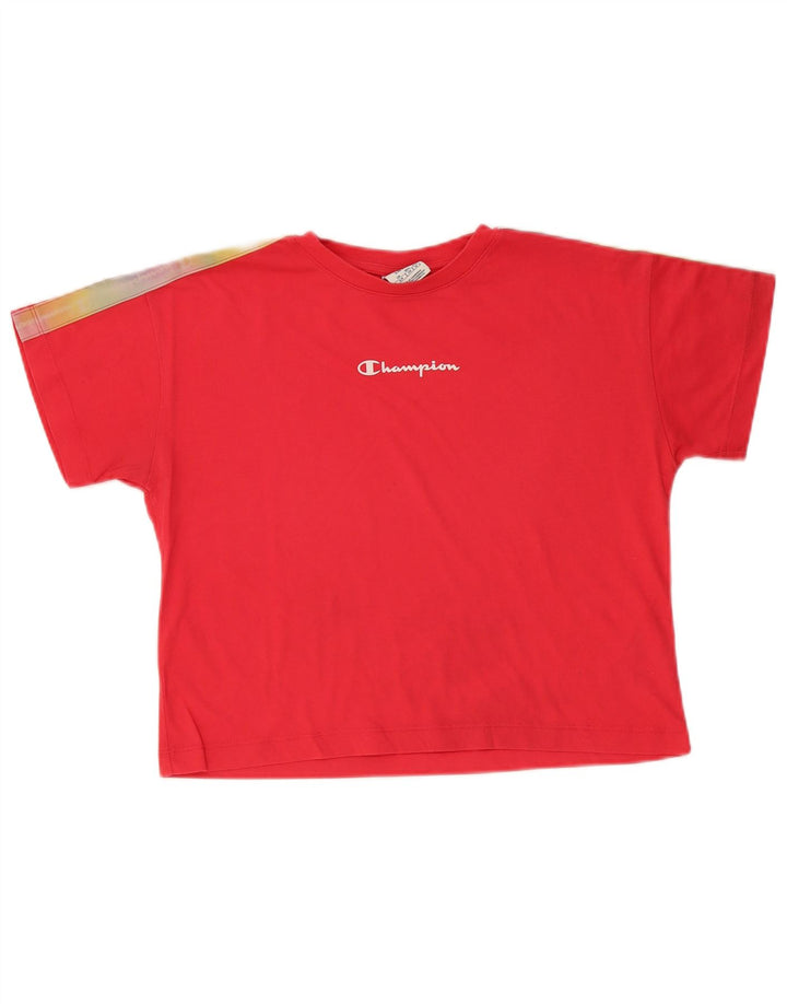 Champion γυναικείο υπερμεγέθη γραφικό T-shirt Top 10 Small Red Colourblock
