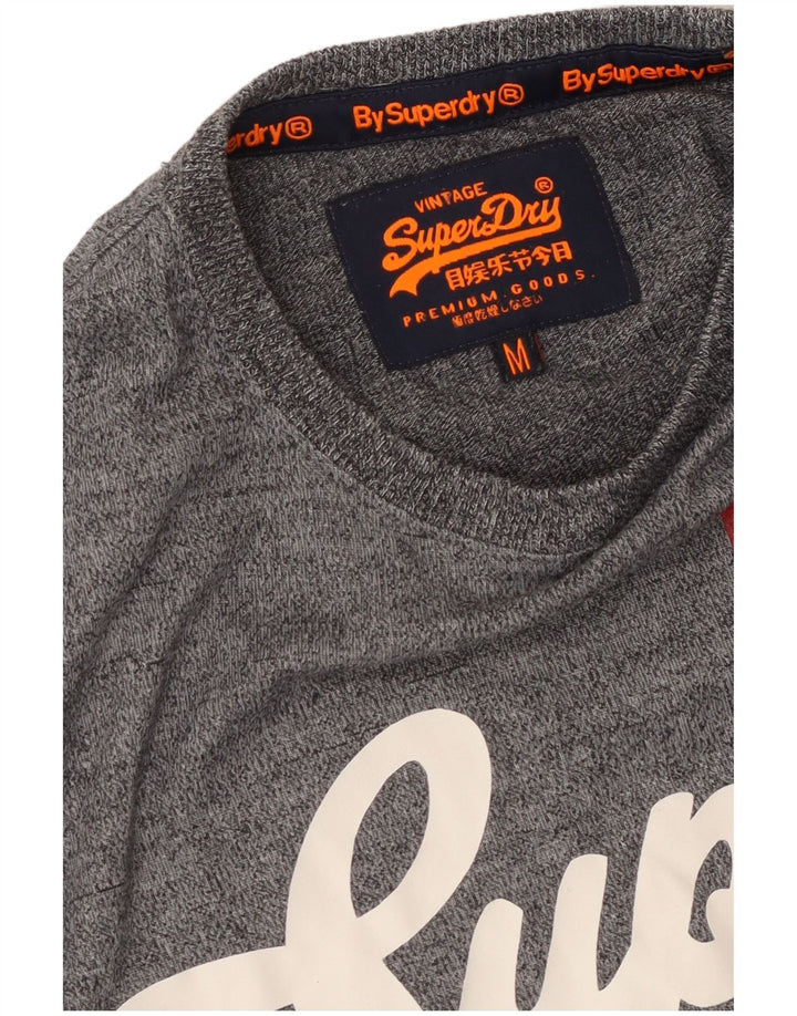 Ανδρικό ρετρό γραφικό μπλουζάκι Superdry Top Medium Grey Flecked