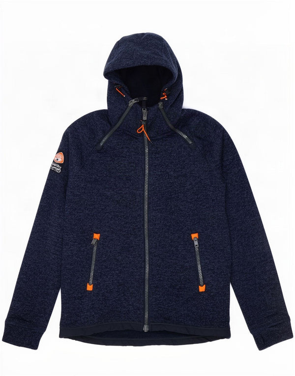 Ανδρική φόρμα με κουκούλα Superdry Top Jacket XL Navy Blue Flecked Nylon