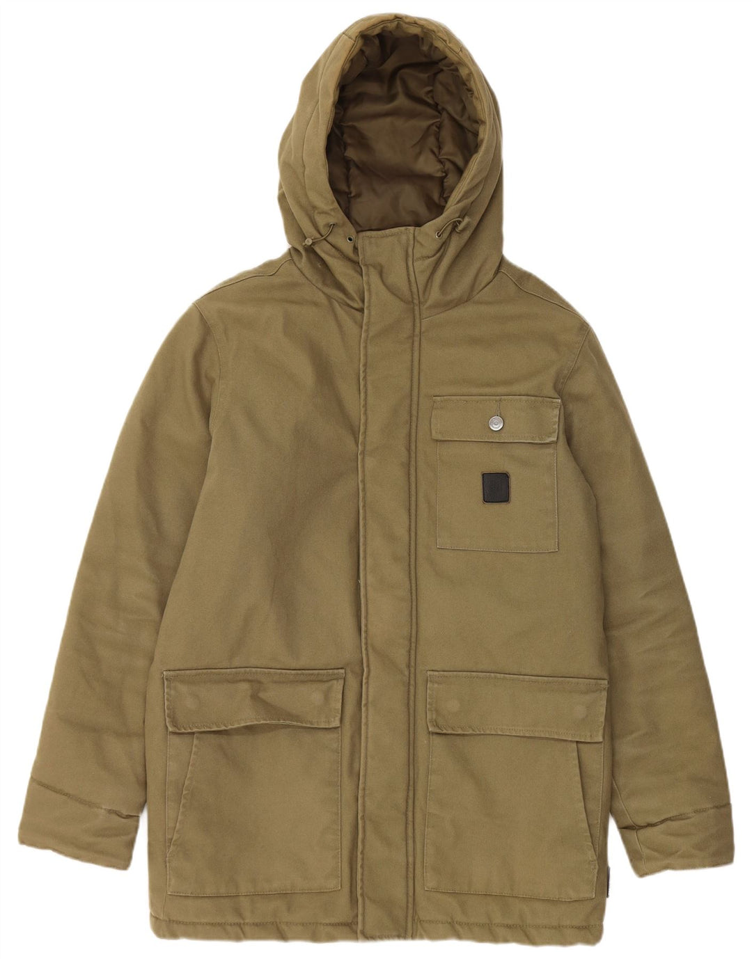 DC Ανδρικό μπουφάν Parka με κουκούλα UK 36 Small Khaki Cotton
