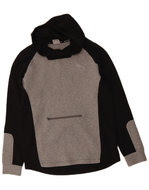 Ανδρικό κουκούλα Puma, μεσαίο γκρι, βαμβακερό