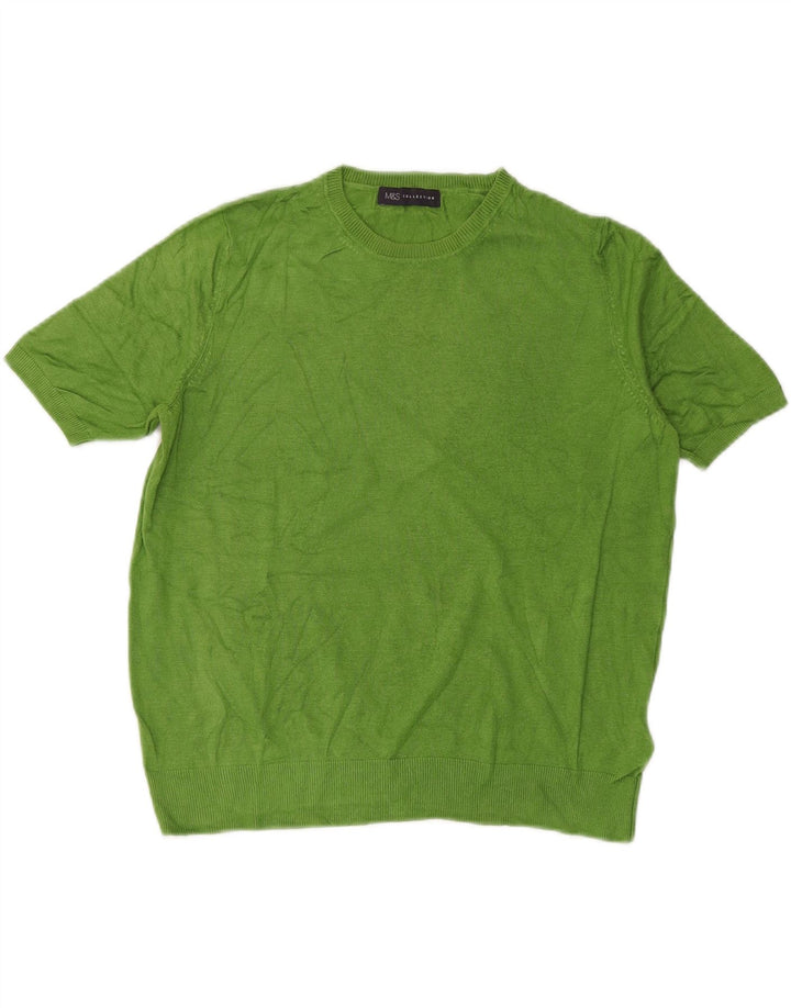 Marks & Spencer Γυναικείο πουλόβερ με λαιμόκοψη UK 14 Medium Green