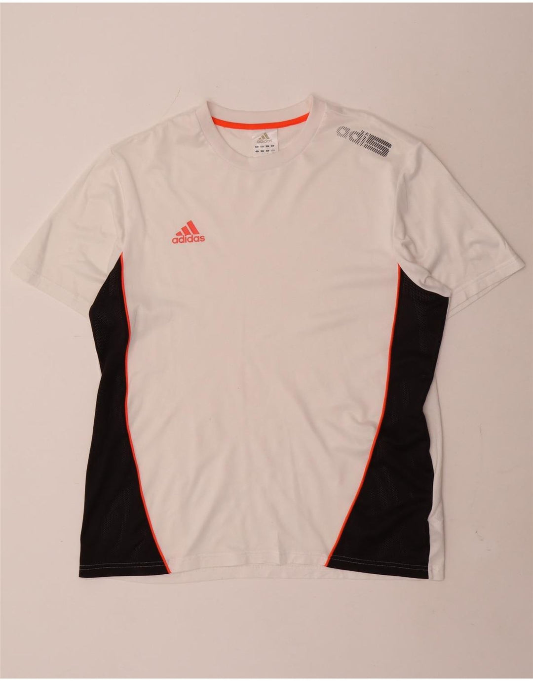 Ανδρικό γραφικό T-Shirt Adidas Top Large White Colourblock Πολυεστέρας