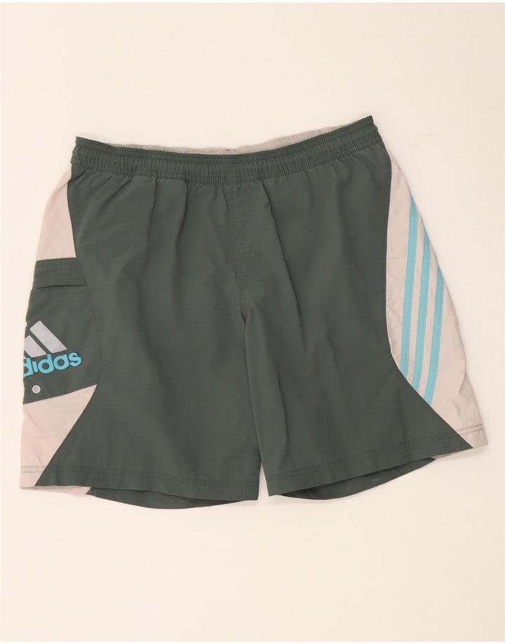 Ανδρικό σορτς κολύμβησης Adidas Medium Khaki Colourblock Polyamide