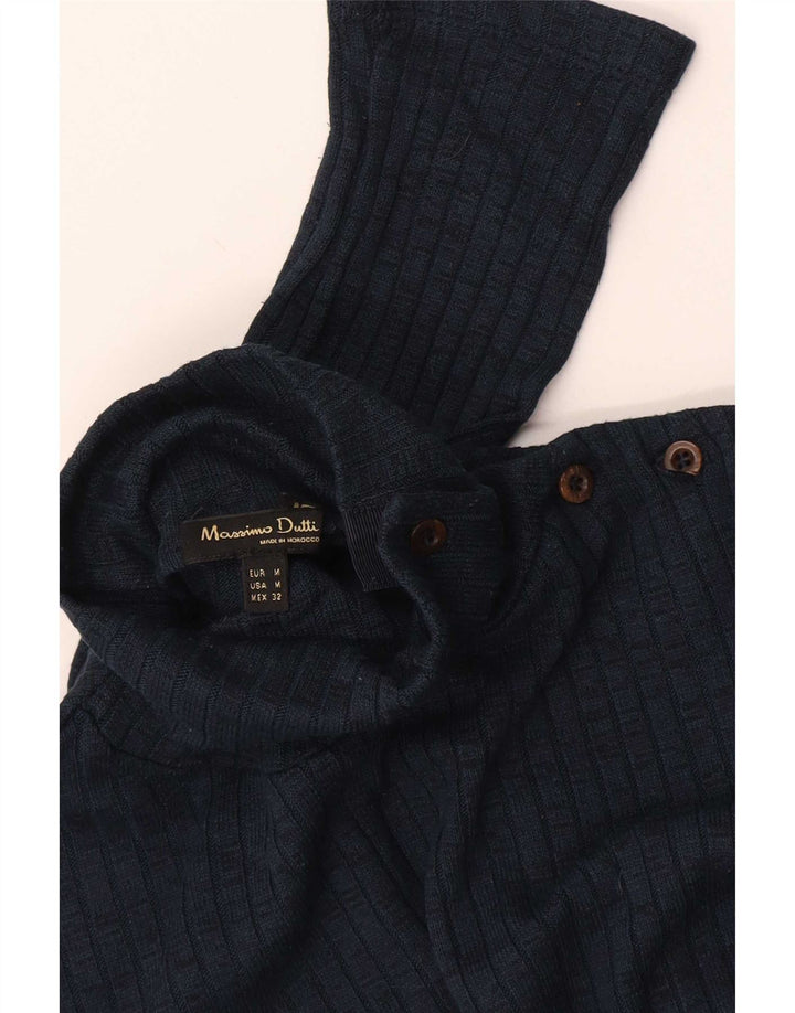 Massimo Dutti Γυναικείο μακρυμάνικο μπλουζάκι UK 14 Medium Navy Blue