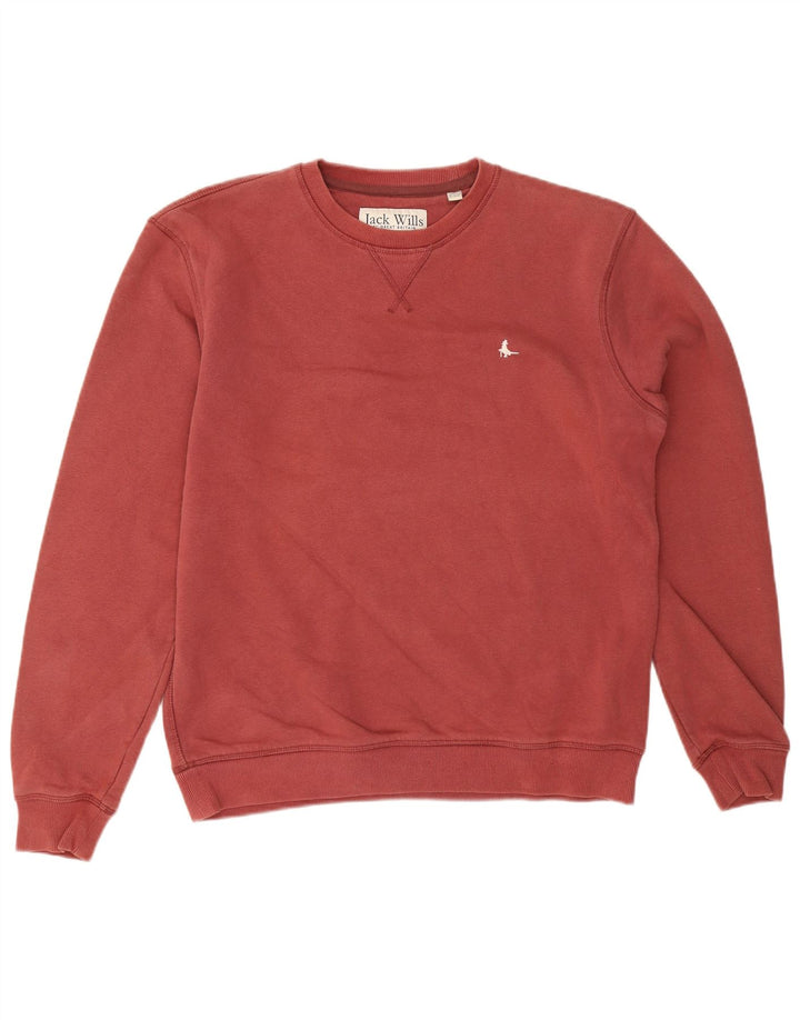 Ανδρικό φούτερ Jack Wills Jumper από μεσαίο βαμβακερό μπορντό