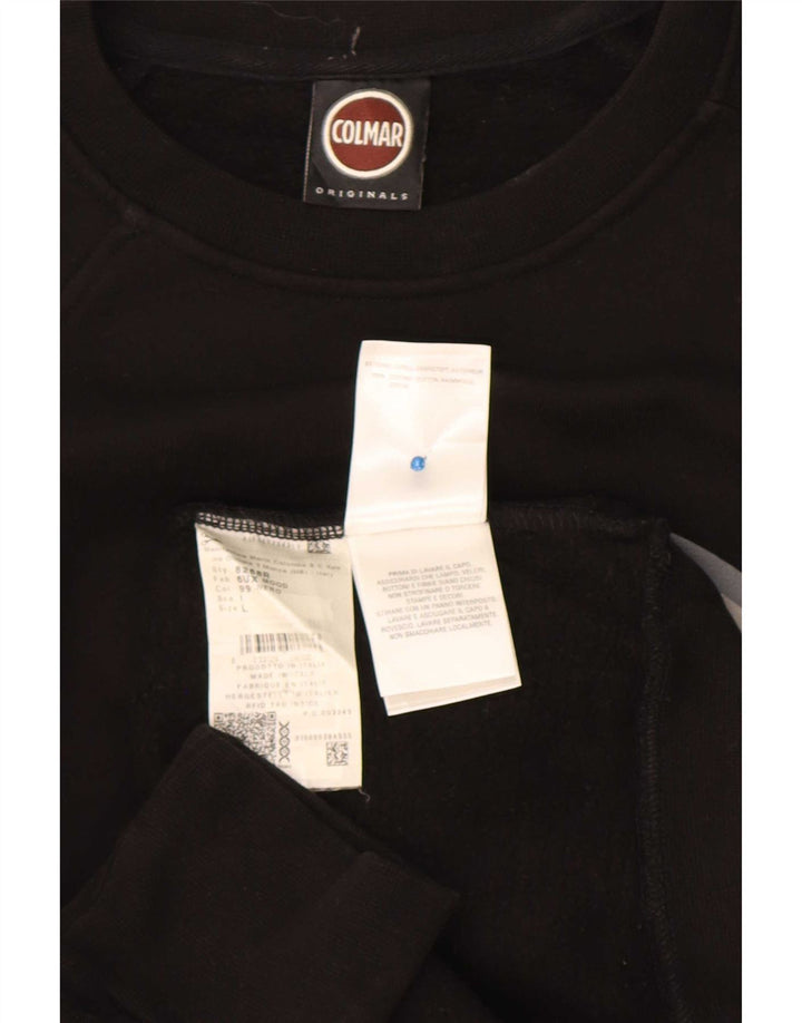 Ανδρικό γραφικό φούτερ Colmar Jumper μεγάλο μαύρο βαμβακερό
