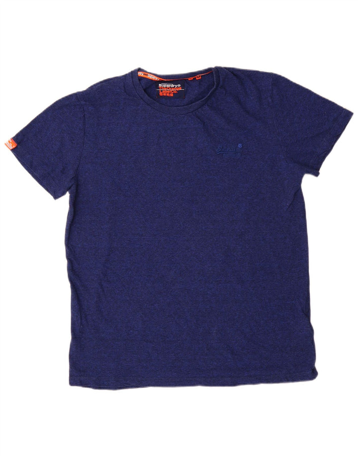 Ανδρικό T-Shirt Superdry Top Βαμβακερό μεσαίο μπλε ναυτικό