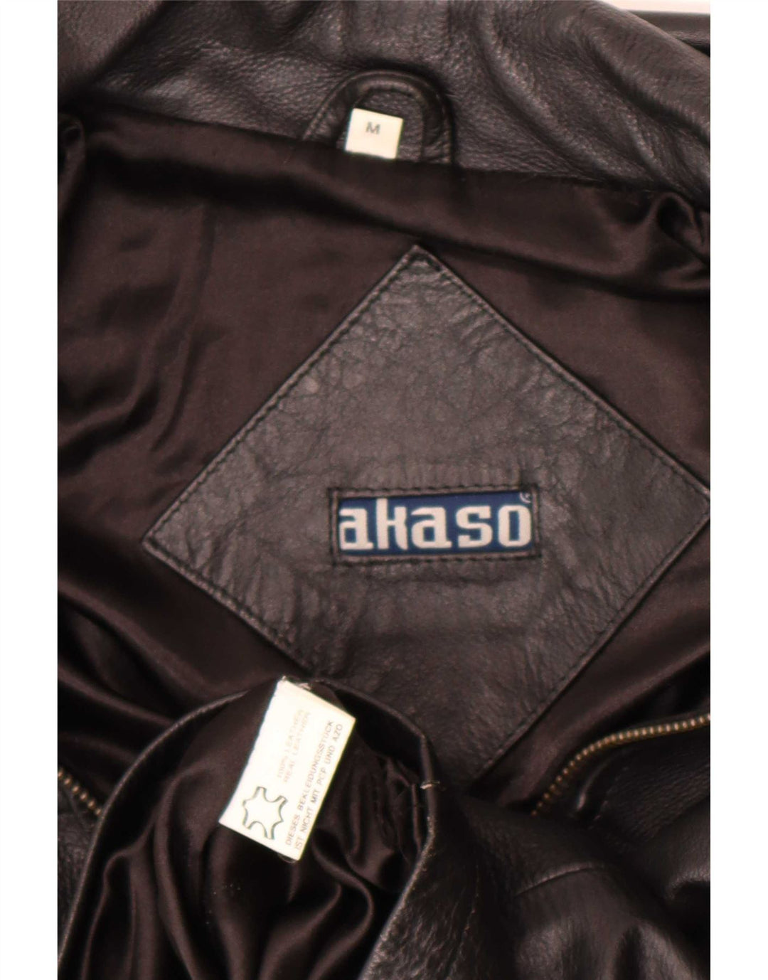 Akaso Ανδρικό Δερμάτινο Μπουφάν UK 38 Medium Μαύρο
