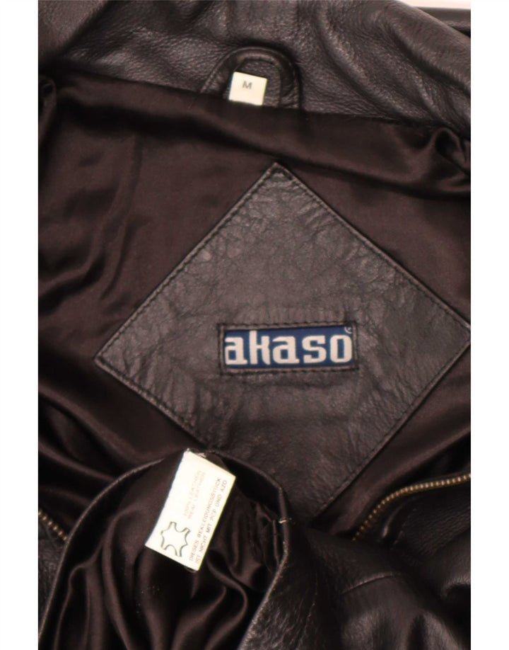 Akaso Ανδρικό Δερμάτινο Μπουφάν UK 38 Medium Μαύρο
