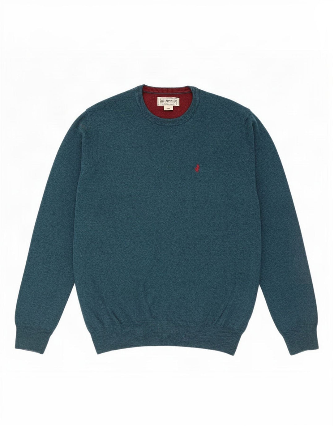 Ανδρικό πουλόβερ Marlboro Classics Crew Jumper με λαιμόκοψη μεγάλο μπλε μάλλινο
