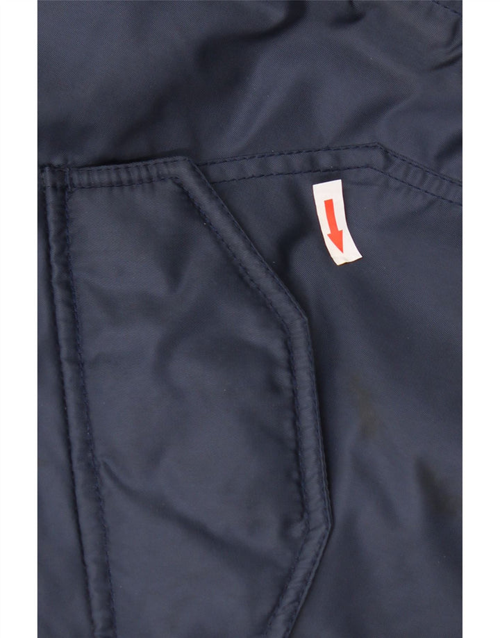 New Roads Mens Bomber Jacket UK 44 2XL Navy Blue Polyamide