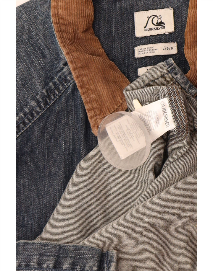 QUIKSILVER Ανδρικό τζιν πουκάμισο μεγάλο μπλε βαμβακερό