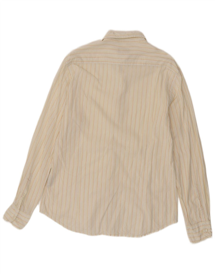 Ανδρικό πουκάμισο Kappa XL Off White Βαμβακερό με ρίγες