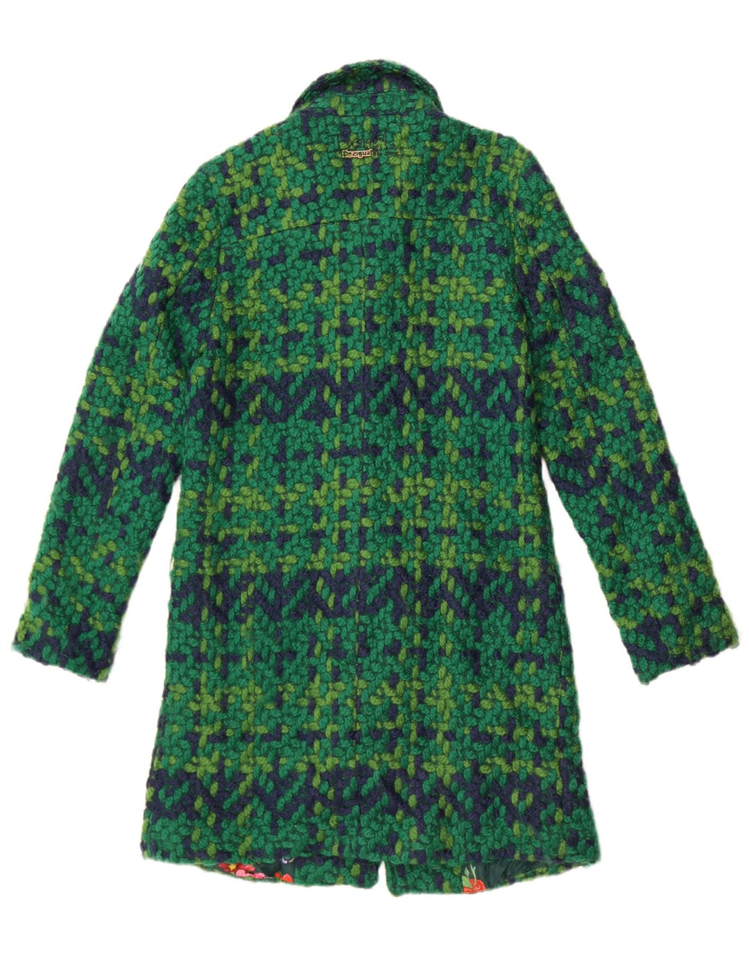 Γυναικείο πλεκτό πανωφόρι Desigual EU 36 Small Green Geometric