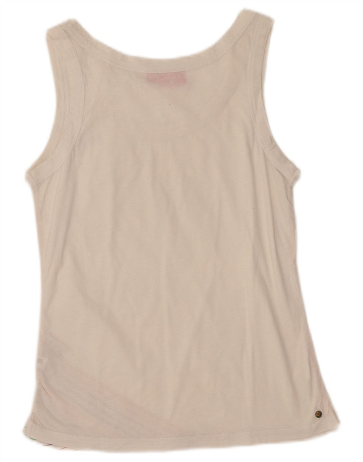 Γυναικείο γιλέκο PUMA τοπ UK 10 Small White ριγέ βαμβακερό