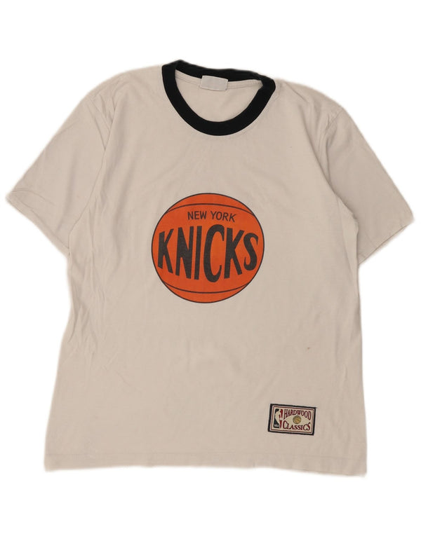 Μπλουζάκι Champion Mens New York Knicks Graphic T-Shirt Top Μικρό λευκό βαμβακερό