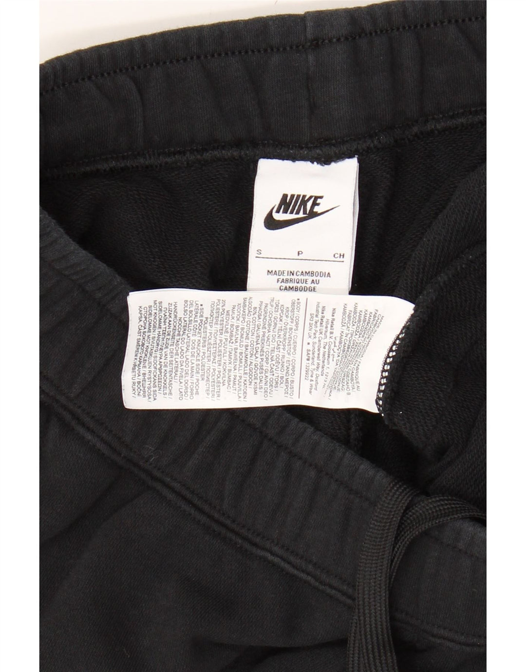 NIKE Mens Graphic Sport Shorts Small  Black Cotton Vintage Nike and Second-Hand Nike from Messina Hembry 