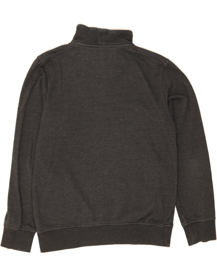 JACK & JONES Mens Button Neck Sweatshirt Jumper Large Grey Polyester Vintage Jack & Jones and Second-Hand Jack & Jones from Messina Hembry 