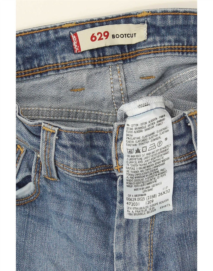 Levi's Womens 629 Bootcut Jeans W26 L32 Μπλε βαμβακερό